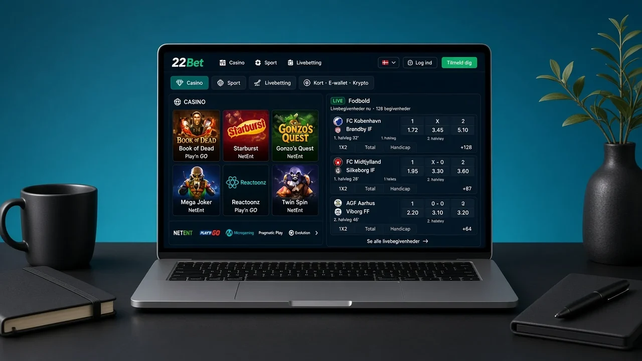 22Bet med Casino uden ROFUS
